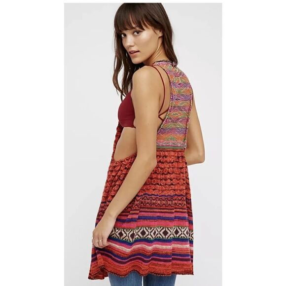 Free People Rare Hearts Red Knit Crochet Sweater Tunic Mini Dress
Womens size S - Picture 9 of 12